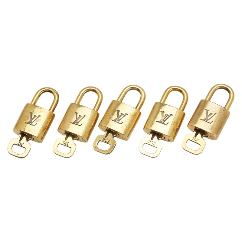 ルイ ヴィトン カデナ 南京錠 キー 5点セット ゴールド メッキ レディース LOUIS VUITTON 【中古】