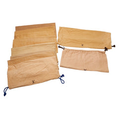 ルイ ヴィトン 保存袋 ダストバッグ 10枚セット ベージュ ブラウン コットン レディース LOUIS VUITTON 【中古】