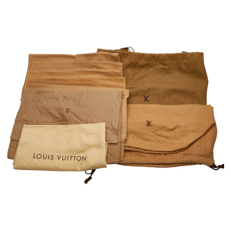 ルイ ヴィトン 保存袋 ダストバッグ 10枚セット ベージュ ブラウン コットン レディース LOUIS VUITTON 【中古】