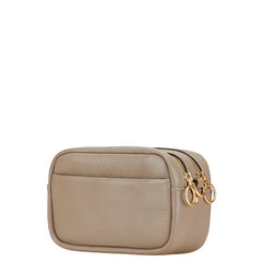 トリーバーチ 斜め掛け ショルダーバッグ グレージュ レザー レディース Tory Burch 【中古】