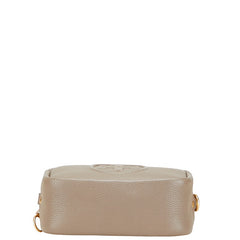 トリーバーチ 斜め掛け ショルダーバッグ グレージュ レザー レディース Tory Burch 【中古】