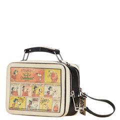 マークジェイコブス × Peanuts ピーナッツ スヌーピー ザ ボックス ハンドバッグ ショルダーバッグ 2WAY ベージュ ブラック レザー レディース MARC JACOBS 【中古】