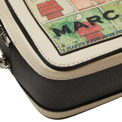 マークジェイコブス × Peanuts ピーナッツ スヌーピー ザ ボックス ハンドバッグ ショルダーバッグ 2WAY ベージュ ブラック レザー レディース MARC JACOBS 【中古】
