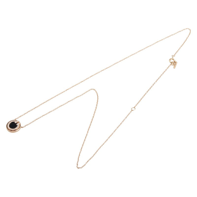 ティファニー T TWO サークル ネックレス ゴールド ブラック K18PG ピンクゴールド オニキス レディース TIFFANY&Co. 【中古】