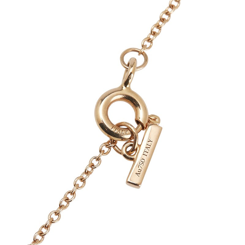 ティファニー T TWO サークル ネックレス ゴールド ブラック K18PG ピンクゴールド オニキス レディース TIFFANY&Co. 【中古】