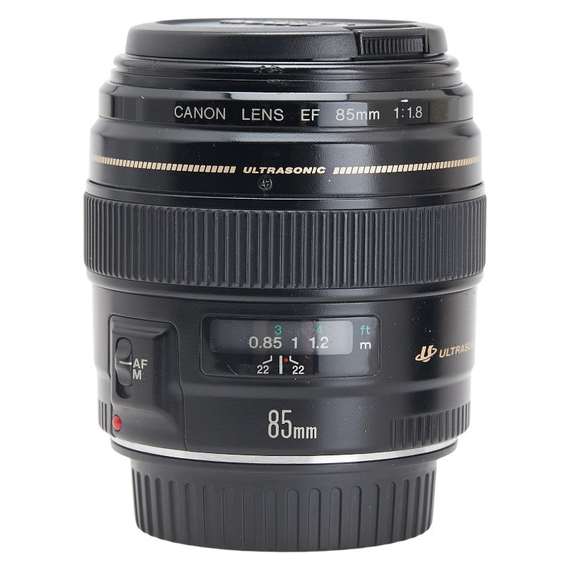キャノン ET-65 II EF 85mm 1:1.8 単焦点レンズ 中望遠 ブラック プラスチック ガラス メンズ canon 【中古】
