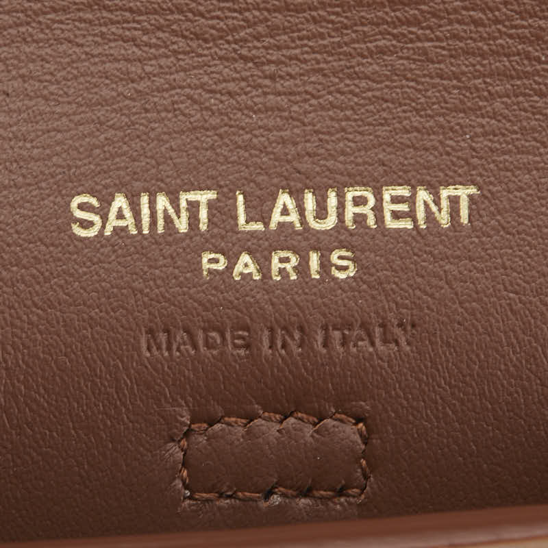 サンローラン YSL AirPodsケース 710891 ベージュ レザー レディース SAINT LAURENT 【中古】