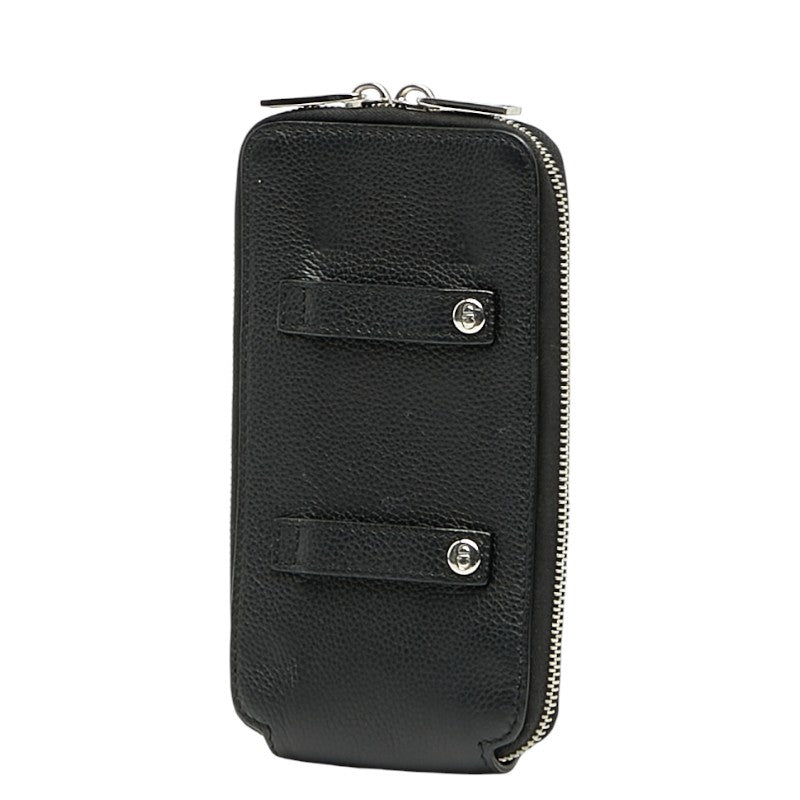 ディオール ポーチ ブラック レザー レディース Dior 【中古】