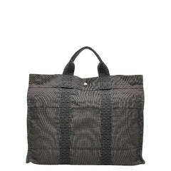 エルメス エールライン トートMM ハンドバッグ トートバッグ グレー キャンバス レディース HERMES 【中古】