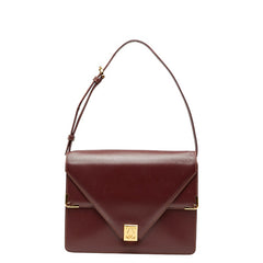 カルティエ マストライン ワンショルダーバッグ ワインレッド ボルドー レザー レディース CARTIER 【中古】