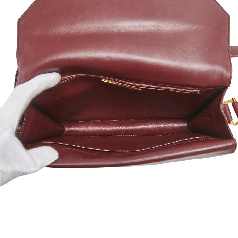 カルティエ マストライン ワンショルダーバッグ ワインレッド ボルドー レザー レディース CARTIER 【中古】