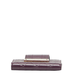 グッチ グッチシマ 二つ折り財布 181669 パープル レザー レディース GUCCI 【中古】
