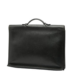 エルメス サックアデペッシュ38 ビジネスバッグ ブリーフケース 書類カバン ブラック アルデンヌ メンズ HERMES 【中古】