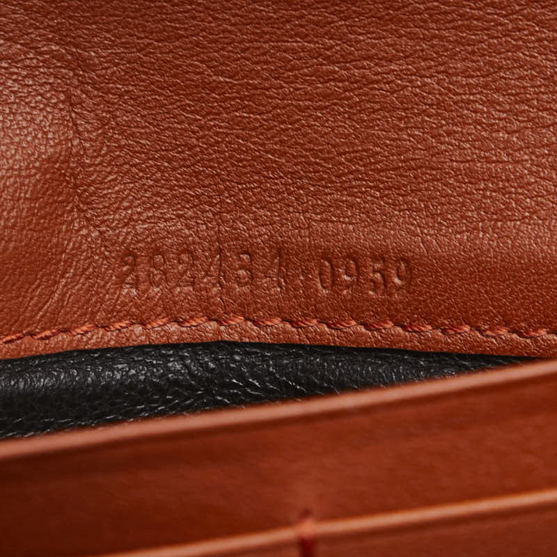 グッチ GGキャンバス インターロッキングG 長財布 282434 ベージュ ブラウン キャンバス レザー レディース GUCCI 【中古】