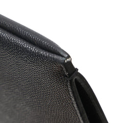 サンローラン ロゴ クラッチバッグ ブラック レザー メンズ SAINT LAURENT 【中古】