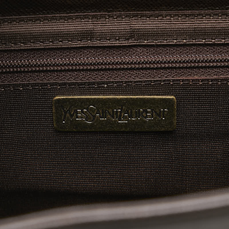 サンローラン ハンドバッグ ブラウン レザー レディース SAINT LAURENT 【中古】