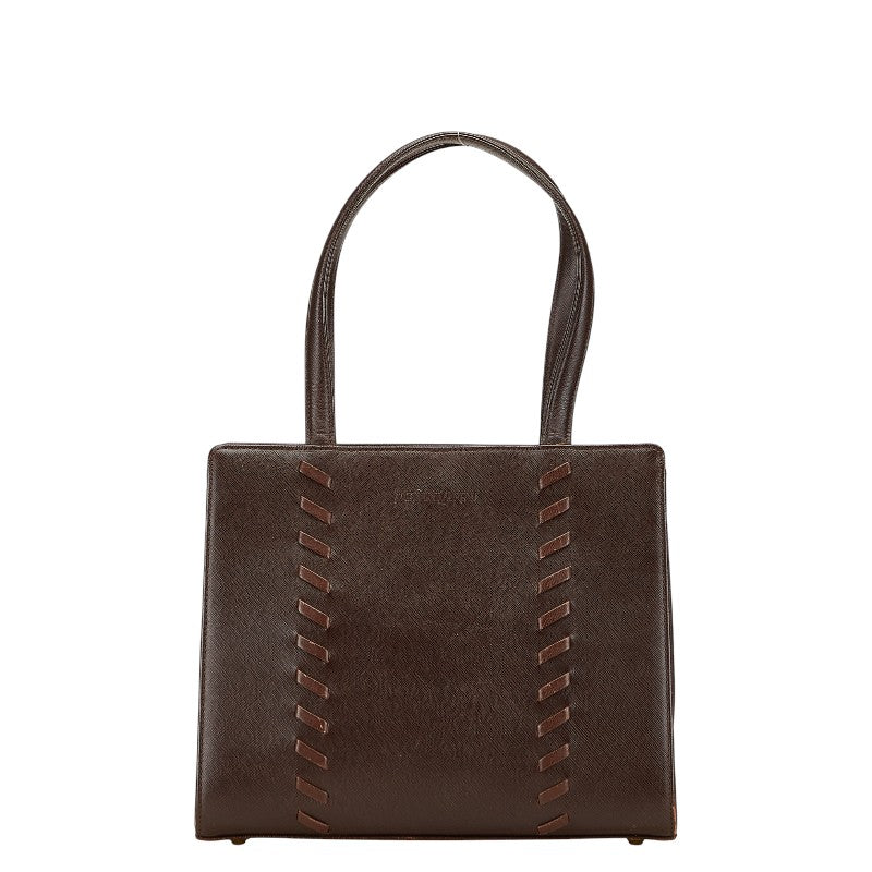 サンローラン ハンドバッグ ブラウン レザー レディース SAINT LAURENT 【中古】