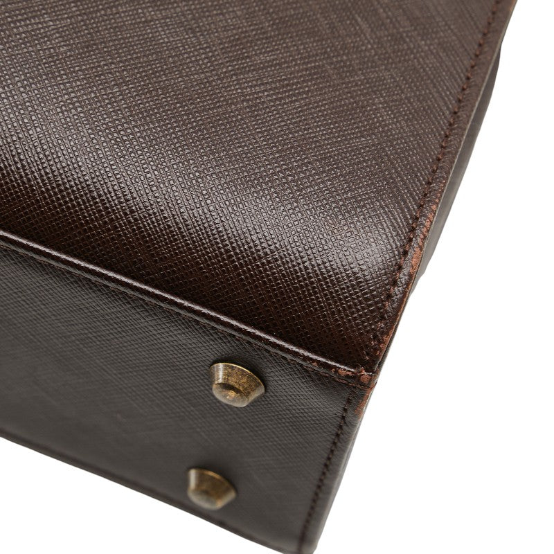サンローラン ハンドバッグ ブラウン レザー レディース SAINT LAURENT 【中古】