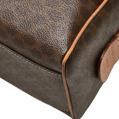 セリーヌ マカダム ハンドバッグ ブラウン PVC レザー レディース CELINE 【中古】