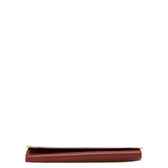 カルティエ マストライン クラッチバッグ ワインレッド レザー レディース CARTIER 【中古】