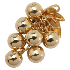 K18YG イエローゴールド 葡萄 ぶどう モチーフ ペンダントトップ レディース 【中古】