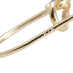 K18YG イエローゴールド アコヤパール8mm フックピアス レディース 【中古】