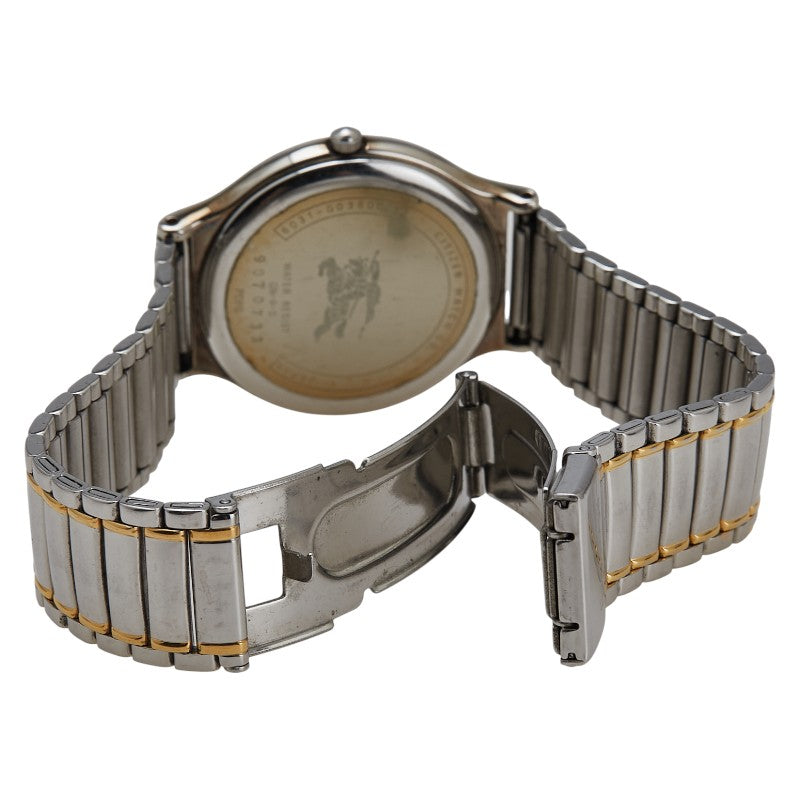 バーバリー 腕時計 クオーツ ベージュ文字盤 ステンレススチール メッキ レディース BURBERRY 【中古】
