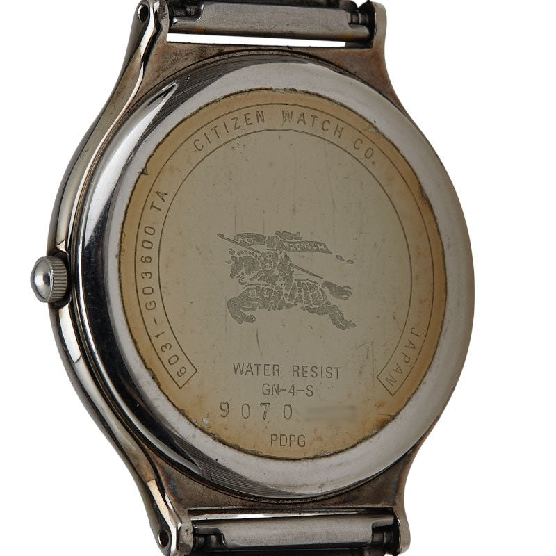 バーバリー 腕時計 クオーツ ベージュ文字盤 ステンレススチール メッキ レディース BURBERRY 【中古】