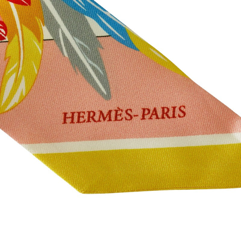 エルメス ツイリー DANSE PACIFIQUE スカーフ ピンク マルチカラー レディース HERMES 【中古】