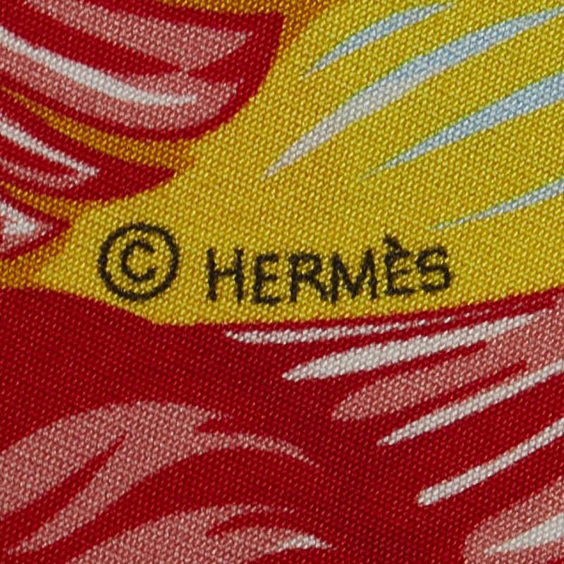 エルメス ツイリー DANSE PACIFIQUE スカーフ ピンク マルチカラー レディース HERMES 【中古】