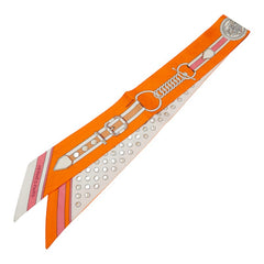 エルメス ツイリー GRAND TRALALA スカーフ オレンジ マルチカラー レディース HERMES 【中古】