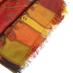 エルメス ペイズリー ストール マルチカラー カシミヤ シルク レディース HERMES 【中古】