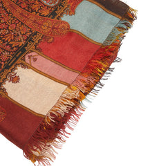 エルメス ペイズリー ストール マルチカラー カシミヤ シルク レディース HERMES 【中古】