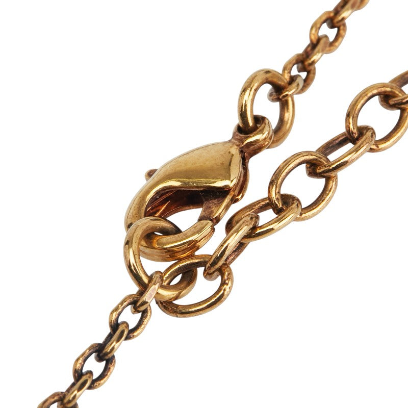 ジャンニ ヴェルサーチ メデューサ バロッコ ロゴ ネックレス ゴールド メッキ メンズ Gianni Versace 【中古】