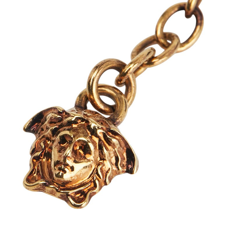ジャンニ ヴェルサーチ メデューサ バロッコ ロゴ ネックレス ゴールド メッキ メンズ Gianni Versace 【中古】