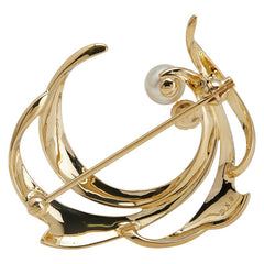 ミキモト K18YG イエローゴールド アコヤ真珠 アコヤパール5.3mm ブローチ レディース MIKIMOTO 【中古】