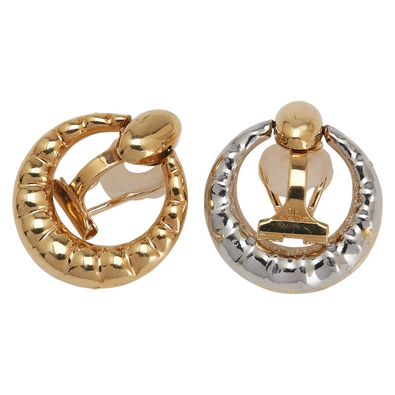 K18YG イエローゴールド Pt900 プラチナ コンビ イヤリング レディース 【中古】