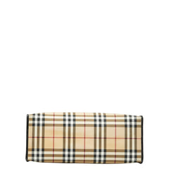 バーバリー ノバチェック トートバッグ ベージュ マルチカラー PVC レディース BURBERRY 【中古】
