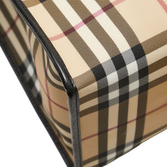バーバリー ノバチェック トートバッグ ベージュ マルチカラー PVC レディース BURBERRY 【中古】