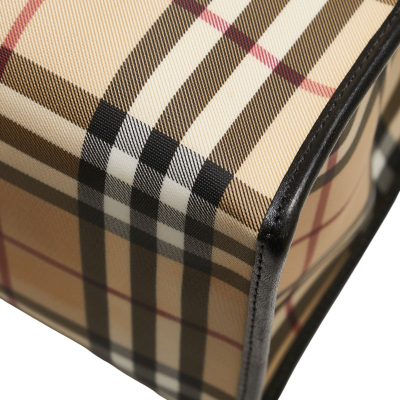 バーバリー ノバチェック トートバッグ ベージュ マルチカラー PVC レディース BURBERRY 【中古】