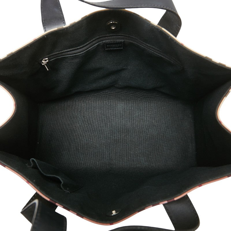 バーバリー ノバチェック トートバッグ ベージュ マルチカラー PVC レディース BURBERRY 【中古】