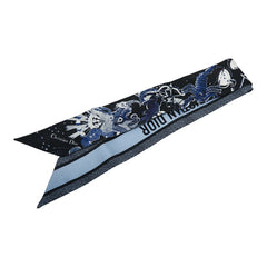 ディオール ミッツァ Zodiac Fantastico スカーフ ネイビー シルク レディース Dior 【中古】