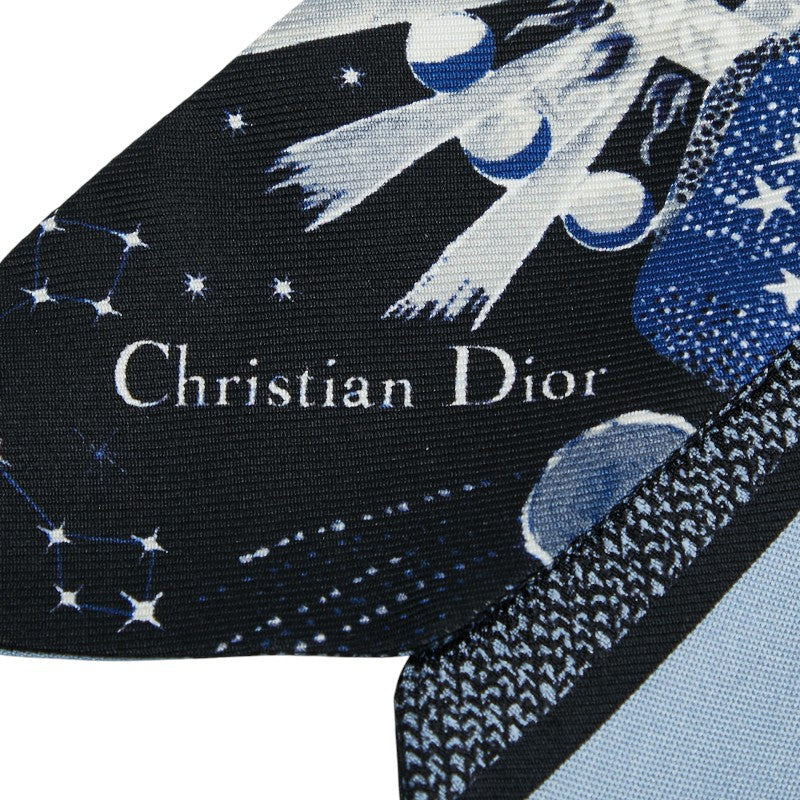 ディオール ミッツァ Zodiac Fantastico スカーフ ネイビー シルク レディース Dior 【中古】