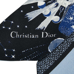 ディオール ミッツァ Zodiac Fantastico スカーフ ネイビー シルク レディース Dior 【中古】