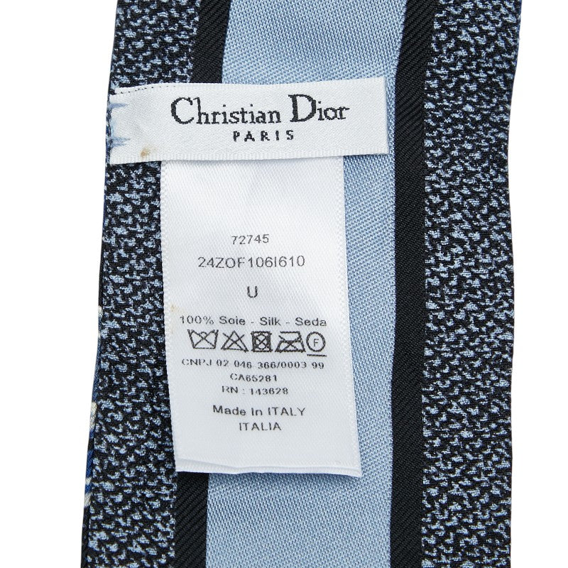 ディオール ミッツァ Zodiac Fantastico スカーフ ネイビー シルク レディース Dior 【中古】