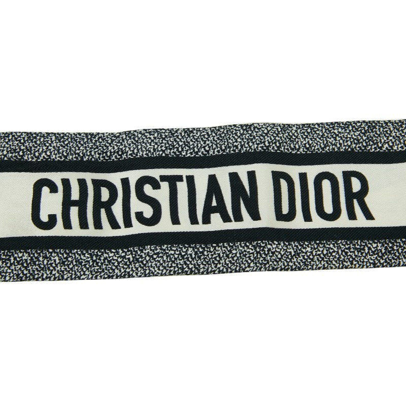 ディオール ミッツァ 花 フラワー モチーフ スカーフ ホワイト アイボリー マルチカラー シルク レディース Dior 【中古】