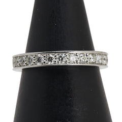 Pt950 プラチナ ダイヤ0.70ct フルエタニティ リング 指輪 レディース 7号 【中古】