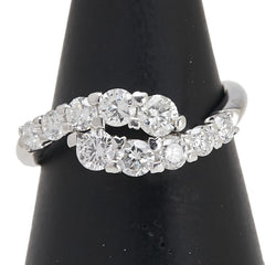 Pt900 プラチナ ダイヤ1.04ct スイートテン リング 指輪 レディース 12号 【中古】