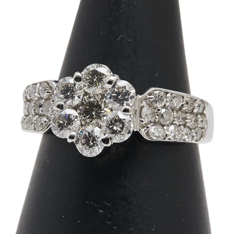 Pt900 プラチナ ダイヤ1.50ct パヴェ リング 指輪 レディース 10.5号 【中古】