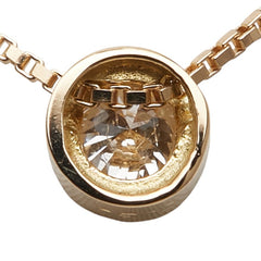 K18YG イエローゴールド ダイヤ0.13ct プチ ネックレス レディース 【中古】